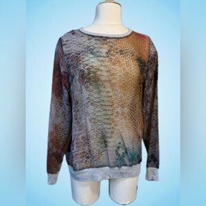 CALVIN RUCKER Mesh Textured Top